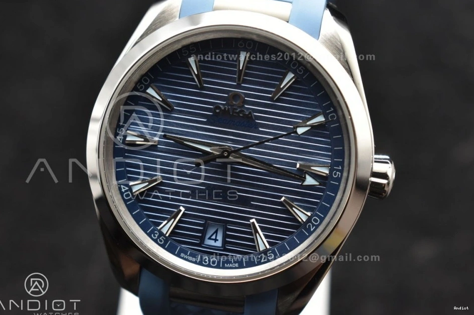 1:1 Summer on Terra Dial Clone Blue VSF Super Strap Blue Rubber A8900 Best 41mm Edition Aqua 1103